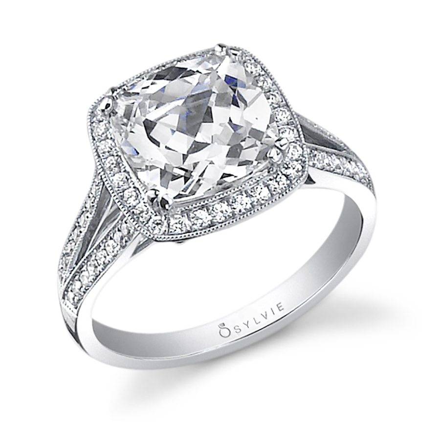 square diamond engagement ring