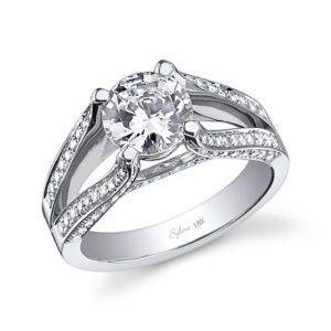 Tendresse Collection SY363 18K white gold diamond engagement ring