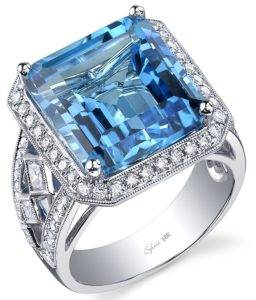 Vintage_Emerald_Cut_Blue_Topaz_and_Diamond_Ring
