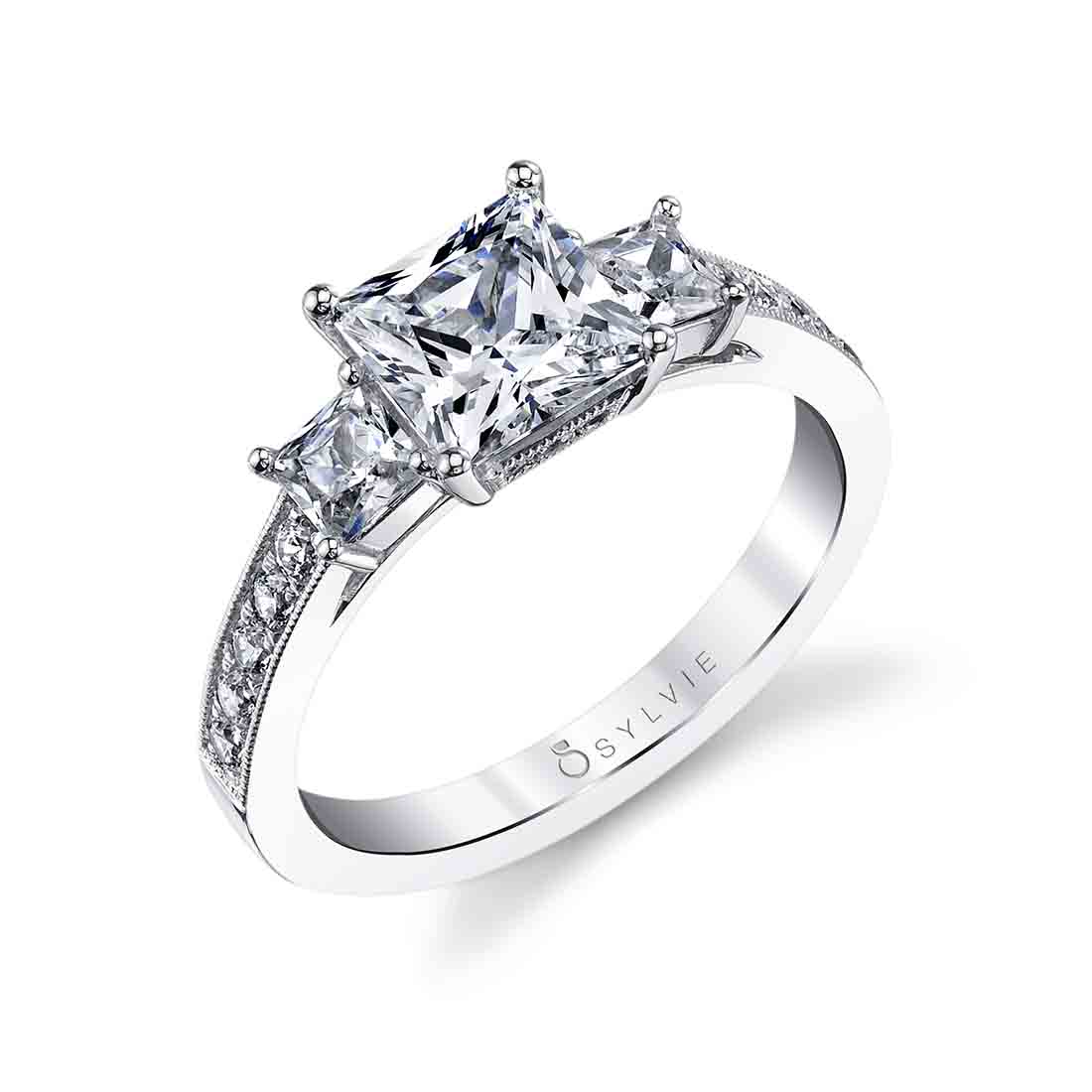 Elegant Princess Cut Engagement Rings