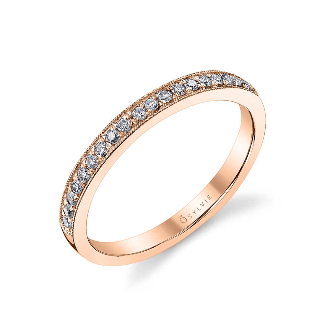 classic wedding band in rose gold