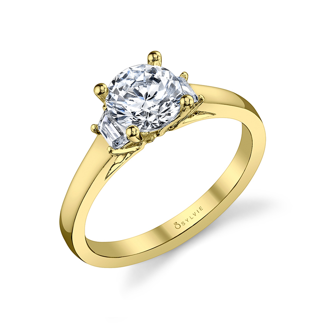 Modern 3 Stone Engagement Ring lvie