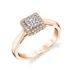 Princess Cut Engagement Ring with Halo