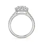 Profile Image of a Princess Cut Engagement Ring With Halo