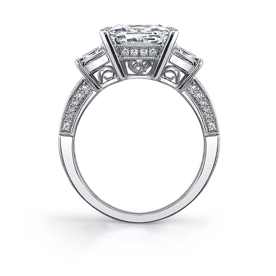 Three Stone Princess Cut Engagement Ring_SY559S-0149/APL