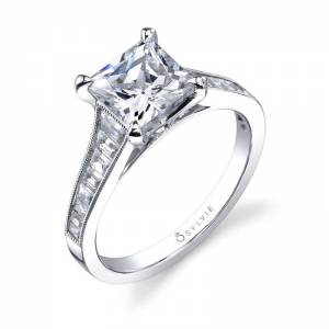 Princess Cut Baquette Engagement Ring