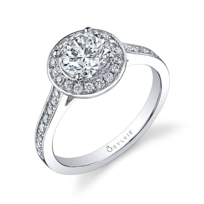 Profile Image of a Modern Halo Engagement Ring