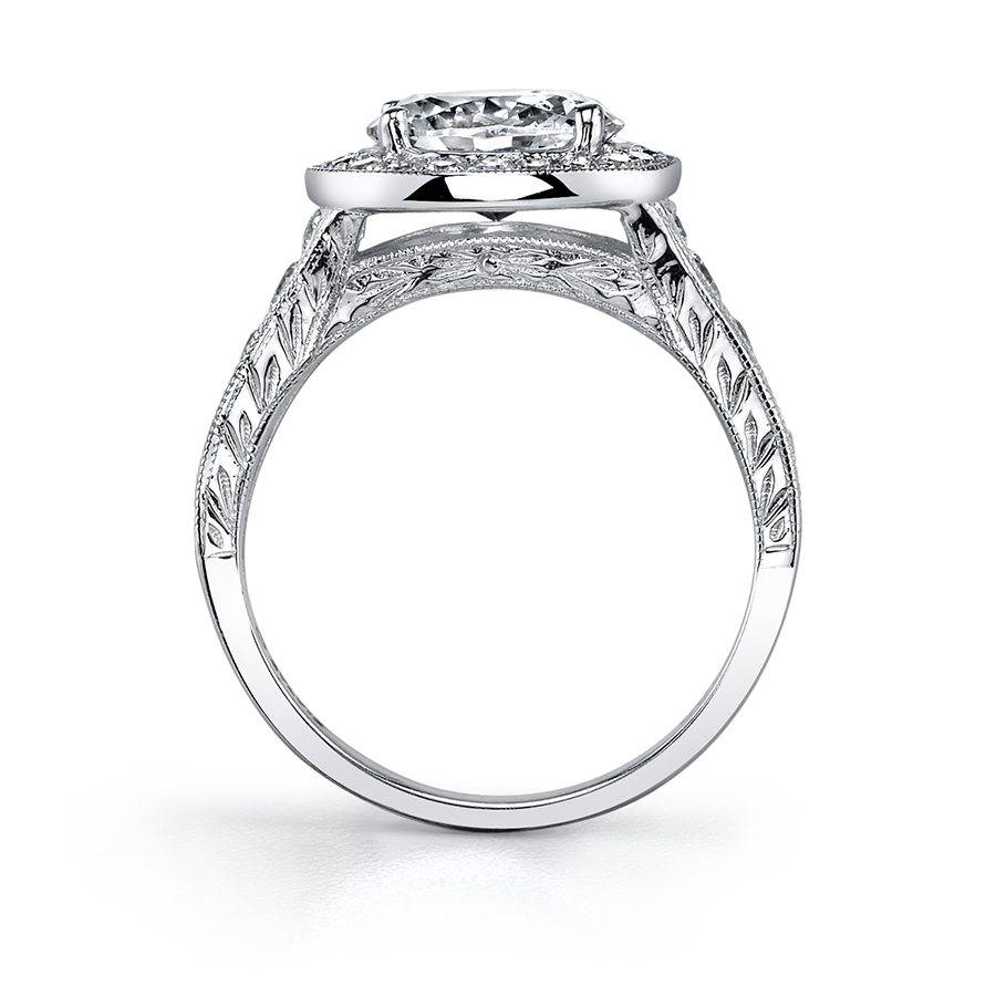 Profile Image of an Oval Shaped East to West Halo Engagement Ring