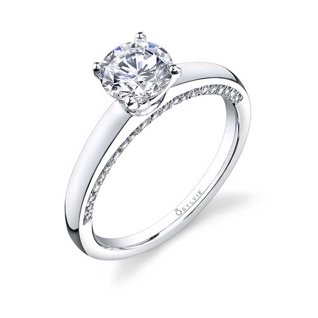 SY700 18K whith gold diamond engagement ring