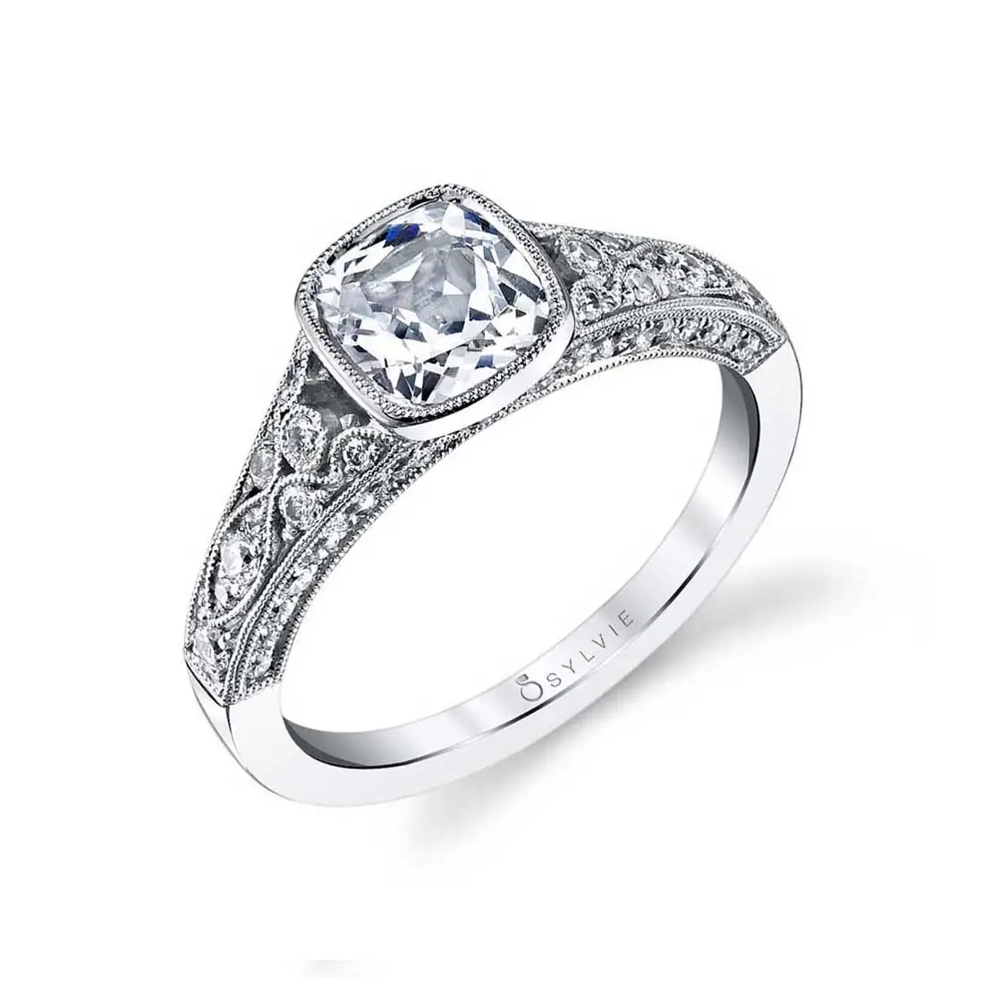 Vintage Bezel Set Engagement Ring