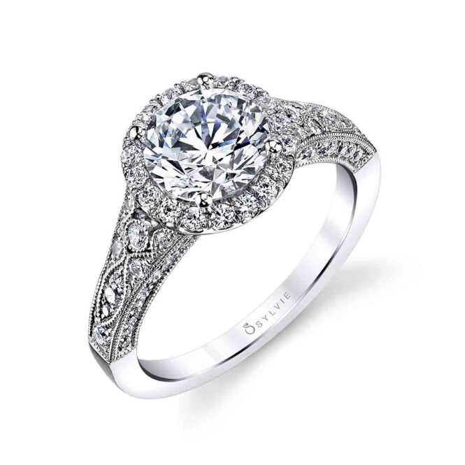 Vintage Inspired Oval Engagement Ring