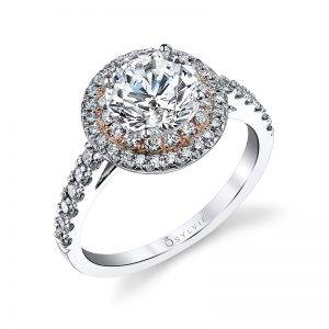Double Halo Engagement Ring