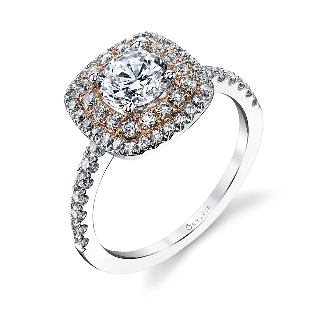 Classic Double Halo Engagement Ring