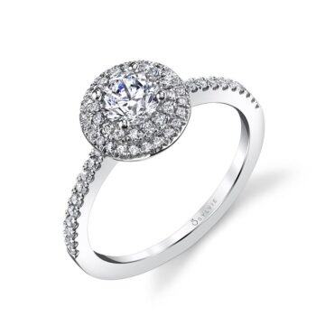 Cadencia - Petite Double Halo Engagement Ring