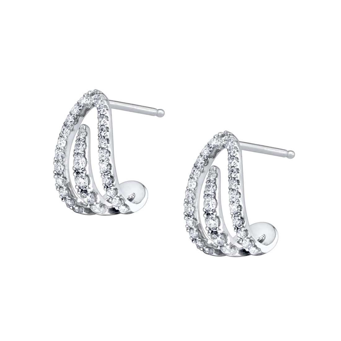 Petite Diamond Huggie Earrings
