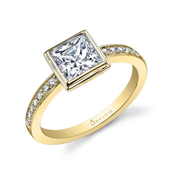 Modern Princess Cut Engagement Ring