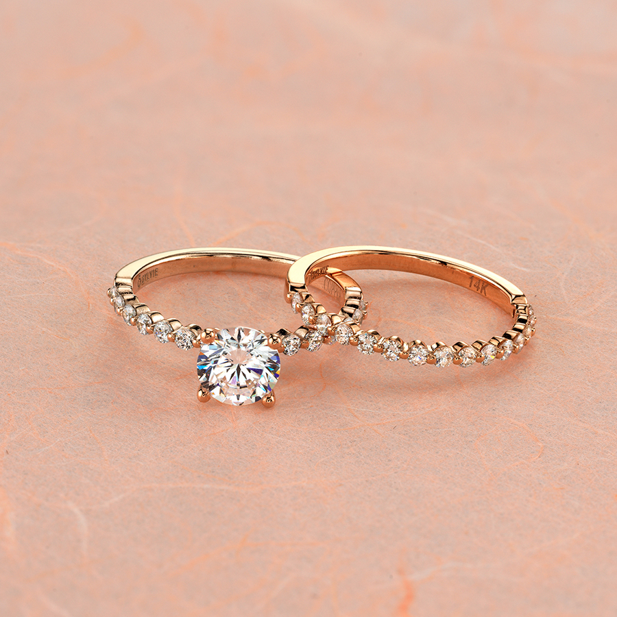 stackable and engagement ring set