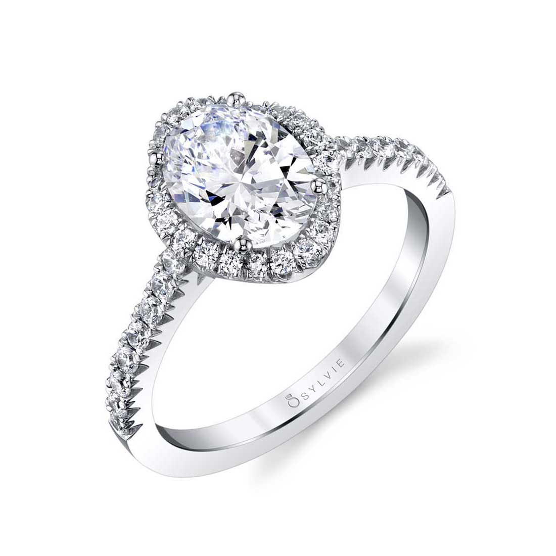 Oval Engagement Ring with Halo