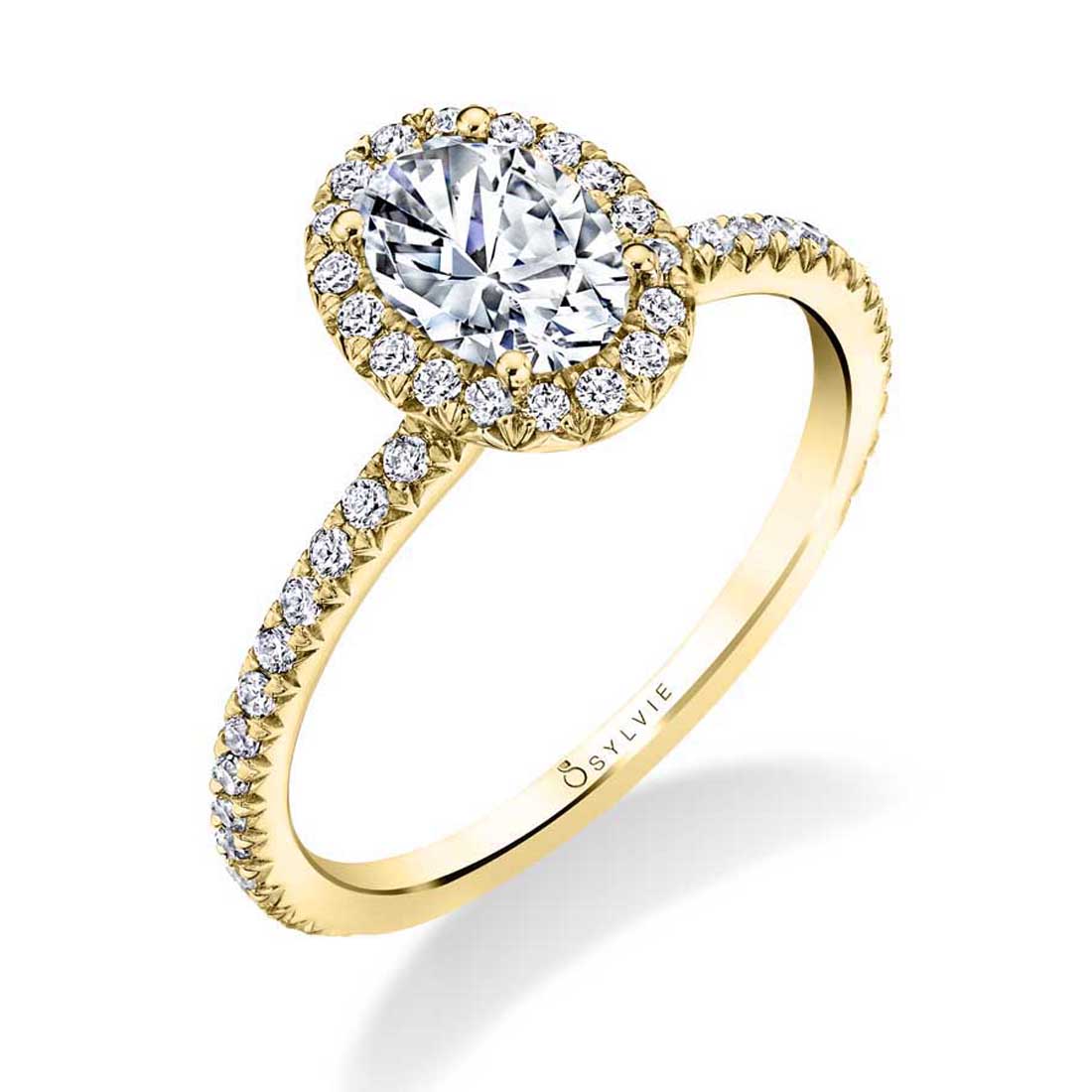 Oval Cut Classic Halo Engagement Ring