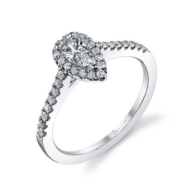 Profile Image of a Round Halo Engagement Ring