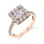 Princess Cut Engagement Ring With Halo