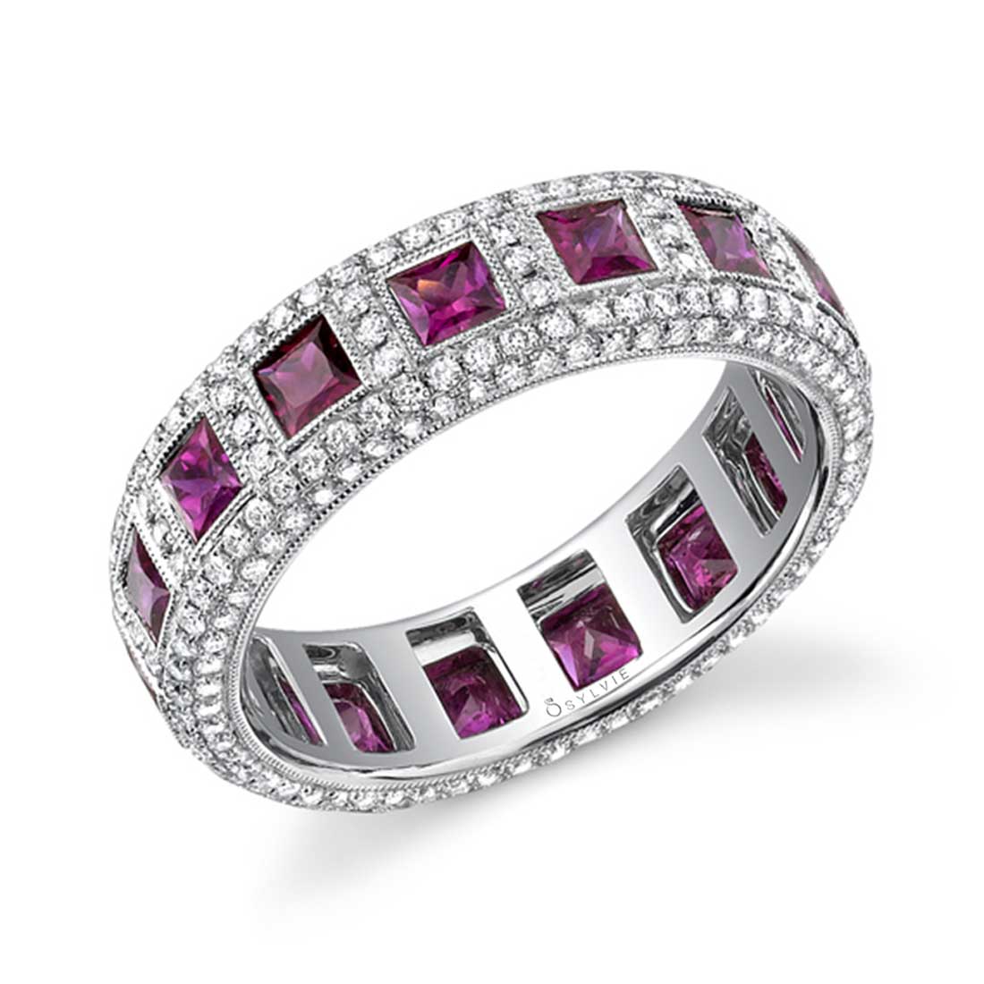 Colorful Ruby and Diamond Ring
