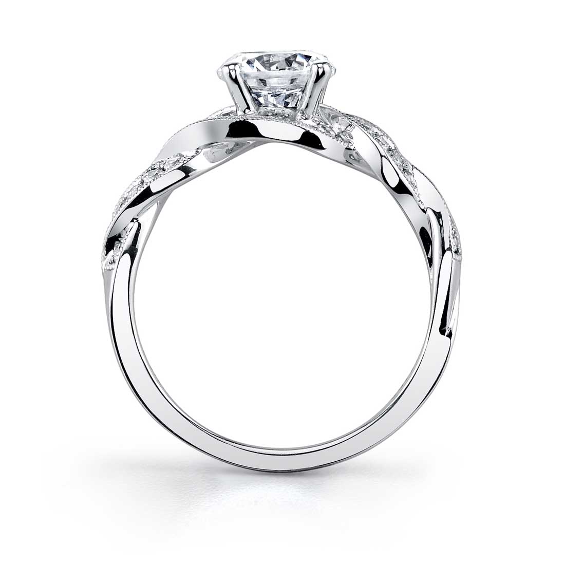 Round Spiral Engagement Ring