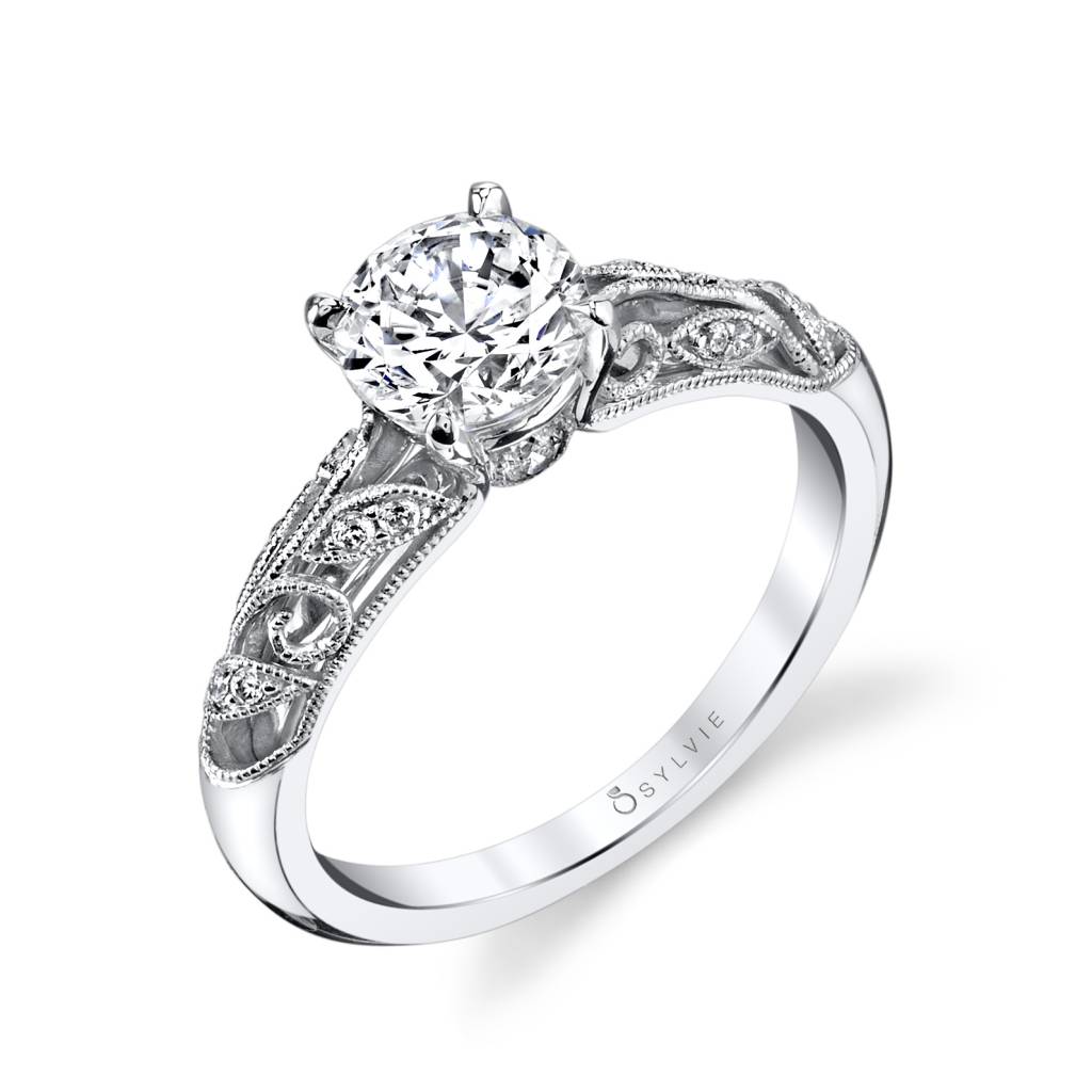 vintage inspired solitaire engagement ring