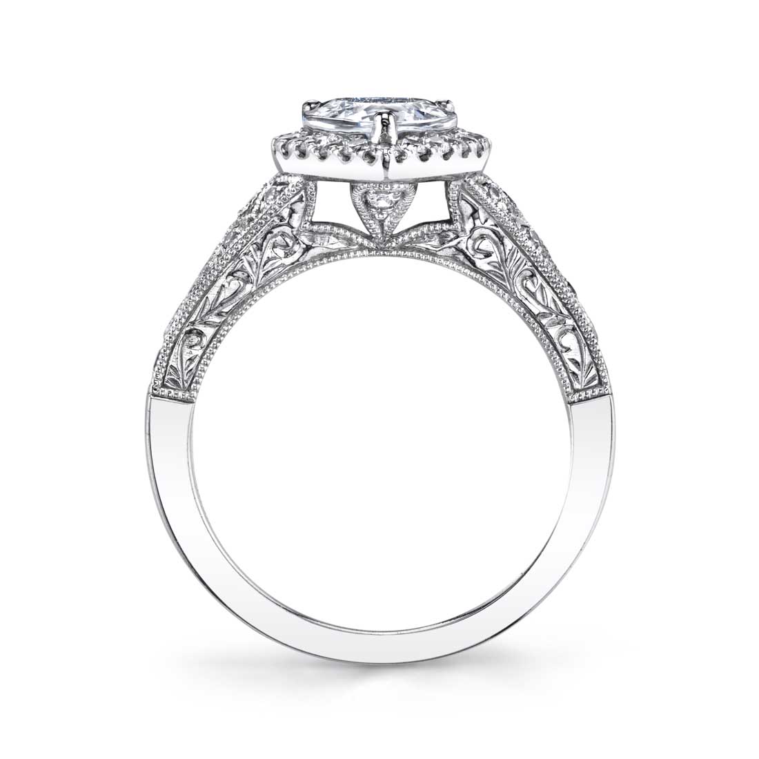 Pear Shaped Halo Engagement Ring