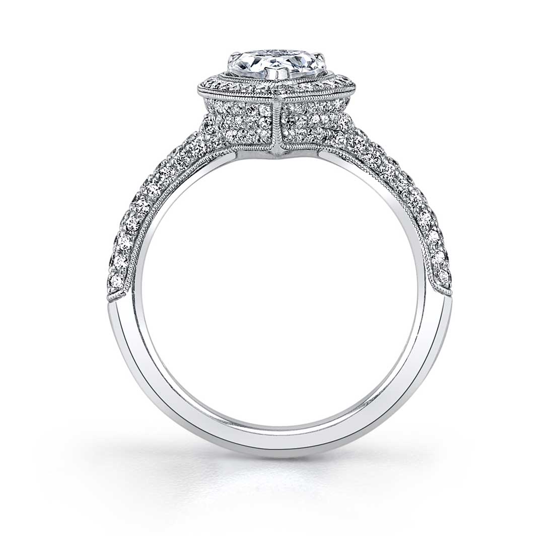 Pear Shaped Engagement Ring with Halo