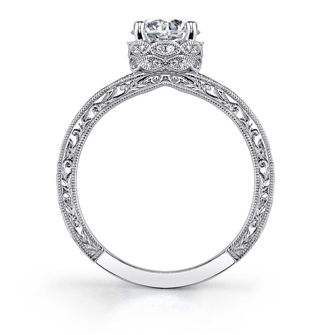 Profile Image of a Vintage Inspired Classic Engagement Ring