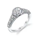 Vintage Bezel Set Engagement Ring