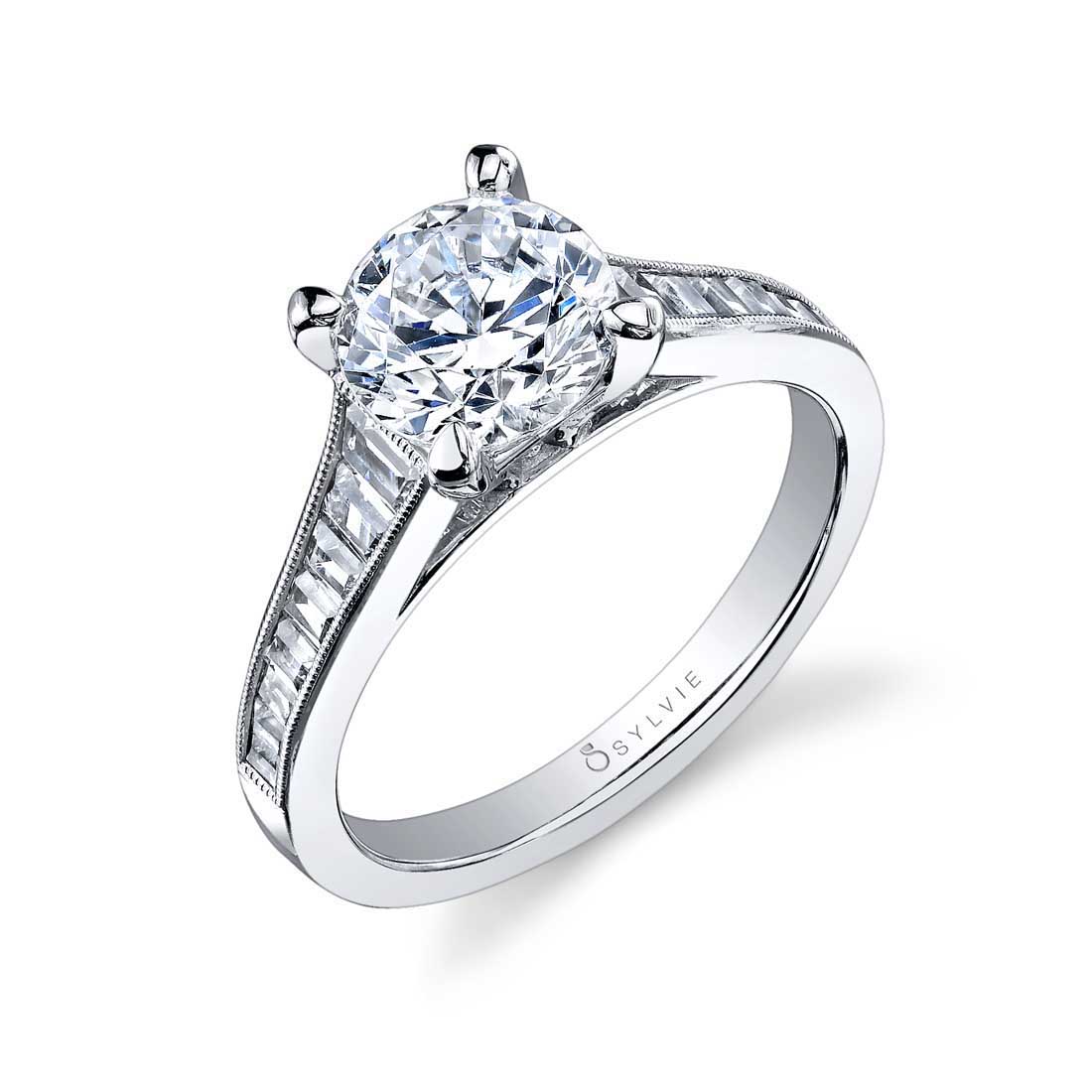 SY711 Princess Cut Engagement Ring