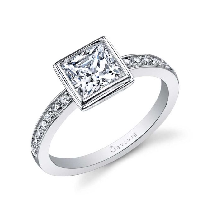 Modern Princess Cut Engagement Ring