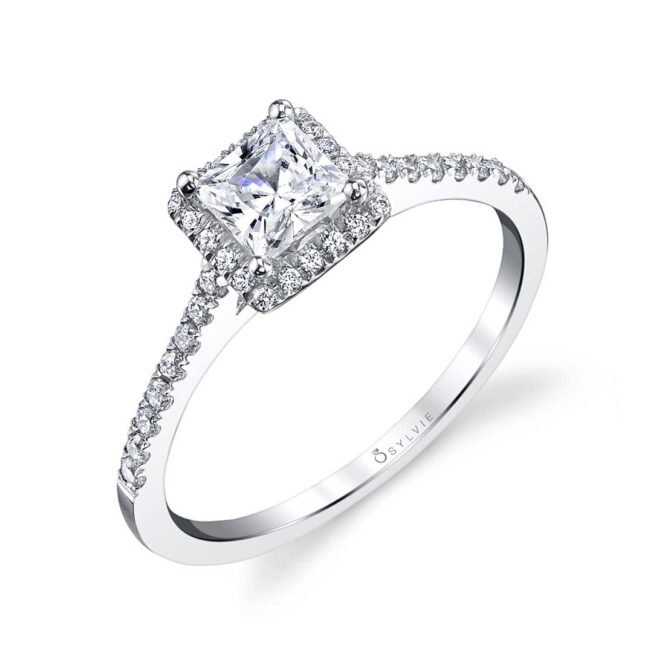 Profile Image of a Round Halo Engagement Ring