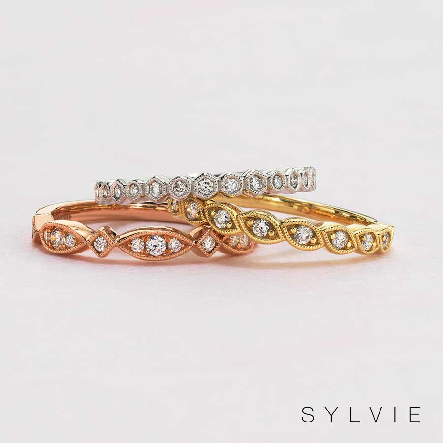 stackable bands mixed metals sylvie collection