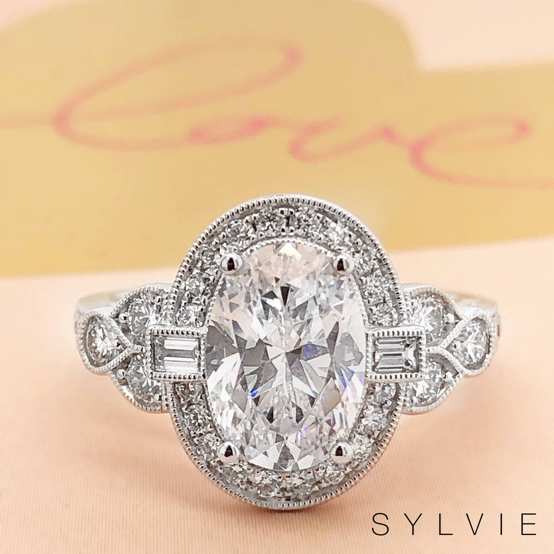 oval cut engagement ring sylvie S1873