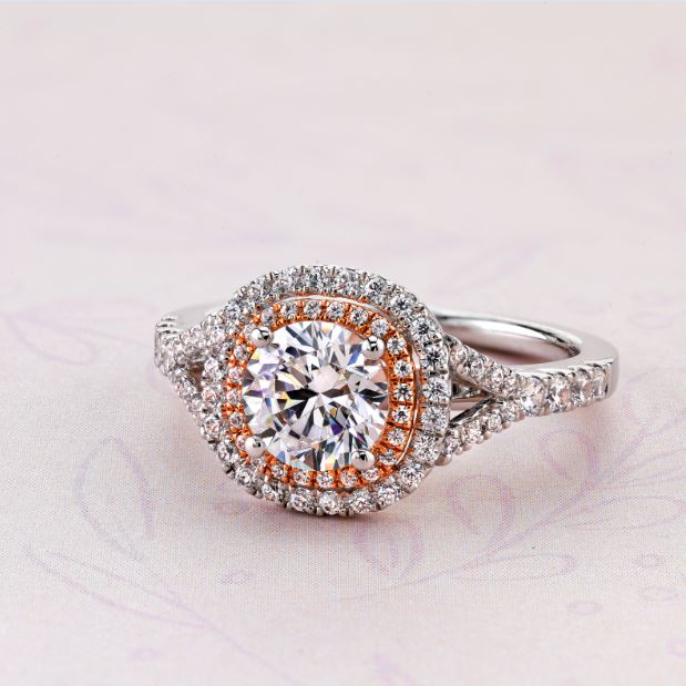 double halo engagement ring s1100