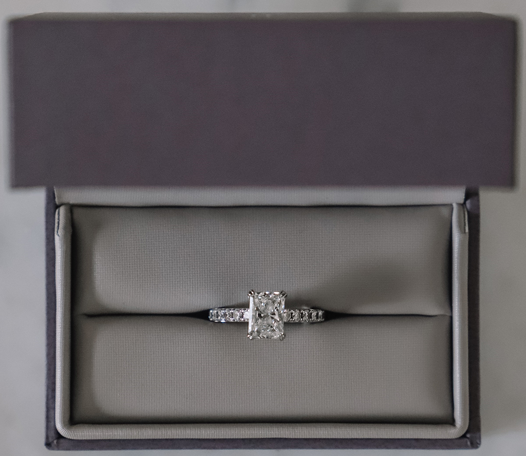 NEW radiant engagement ring sylvie S1533