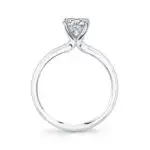 Side view of solitaire engagement ring - Sylvie
