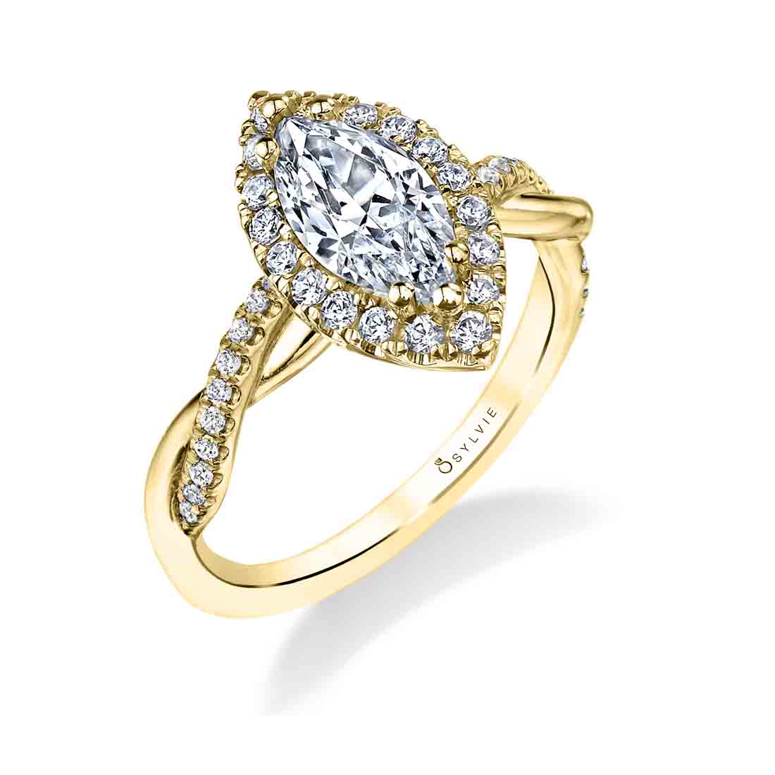 Coralie - Marquise Engagement Ring  YG