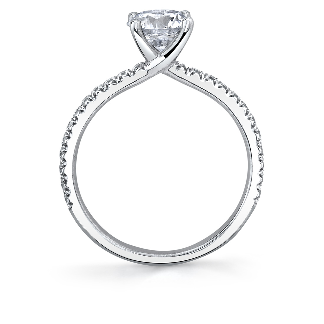 side view of a classic engagement ring