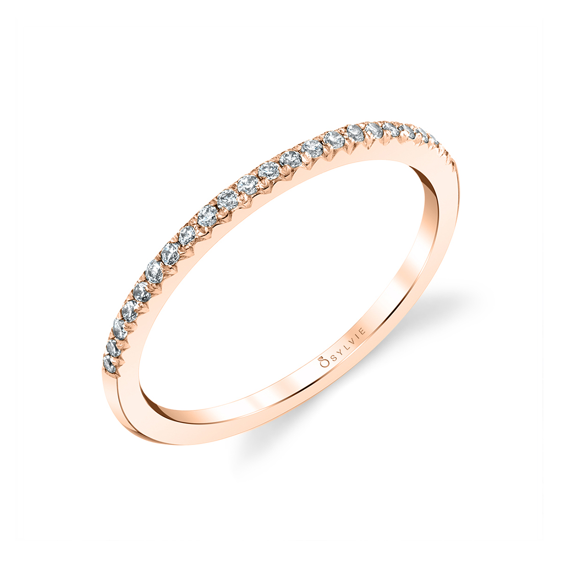Thin Wedding Band in Rose Gold
