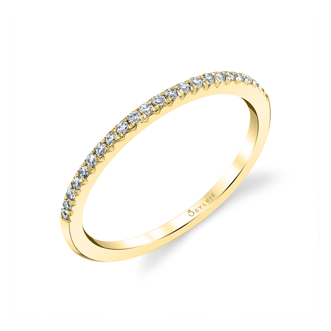 Thin Wedding Band in Yellow Gold