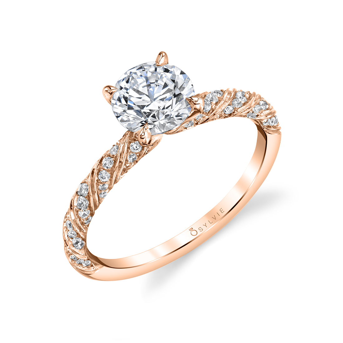 Unique Engagement Ring in rose gold - Gianna