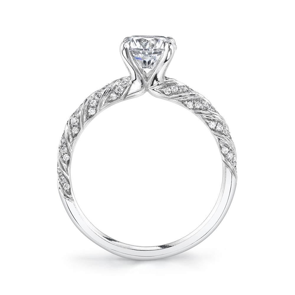 Side view of a Unique engagement ring