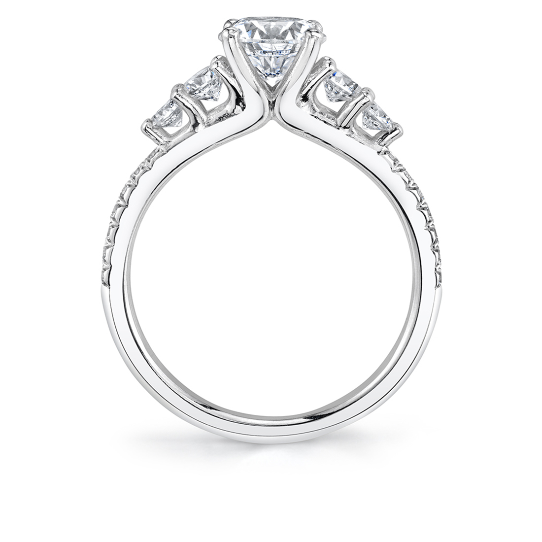 Profile Image of 5 Stone Engagement Ring in white gold