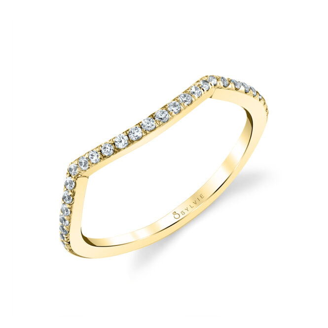 Contoured Wedding Band in Yellow Gold