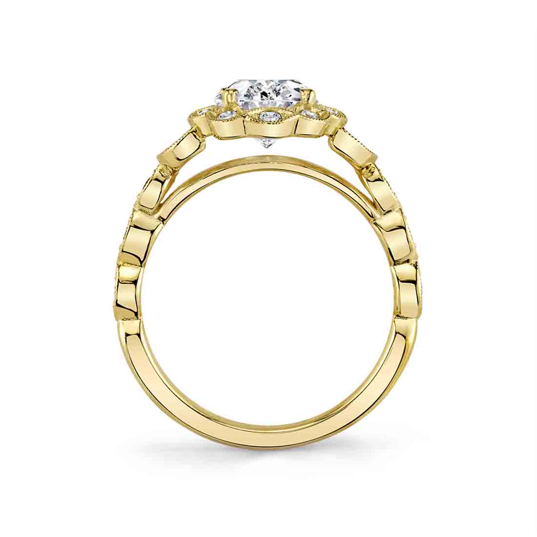 Profile Image of a Flower Engagement Ring - Jori in Yellow Gold