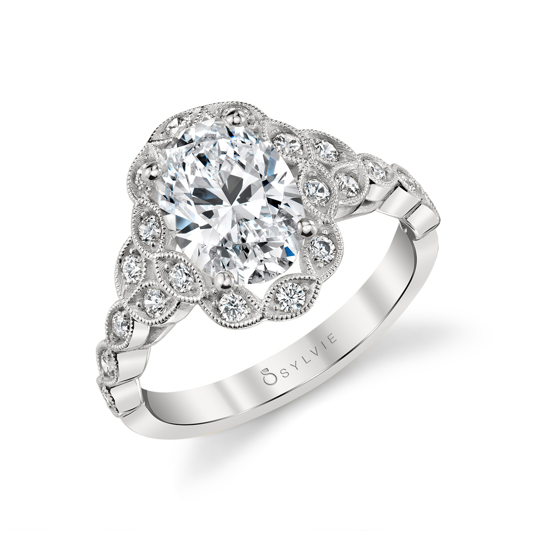 Profile Image of the Flower Engagement Ring - Jori